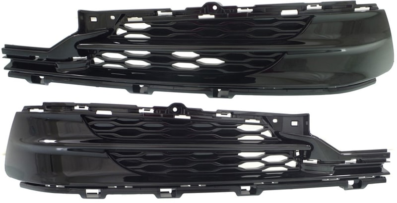 Pair/Set - Front Fog Light Cover for Acura TLX 2015-2017, Right (Passenger) and Left (Driver), Primed (Ready to Paint), Side Bumper Grille, without Fog Lights, Replacement Set 