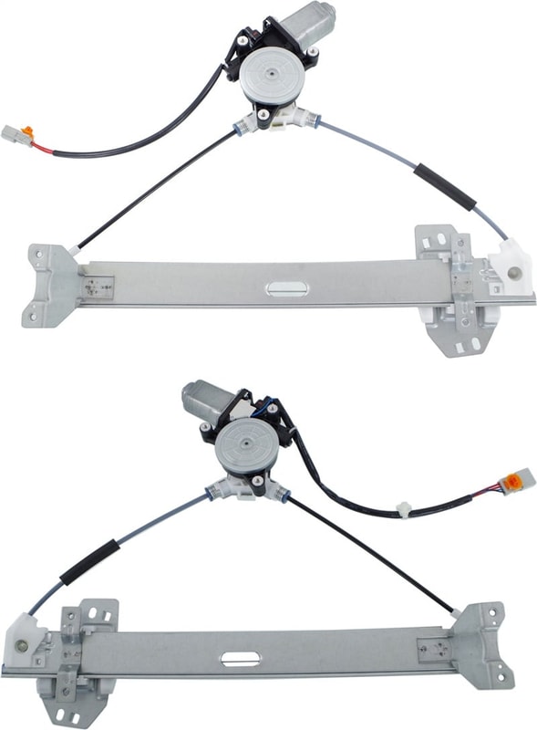 Front Window Regulator Pair/Set for CL 2001-2002, Right (Passenger) and Left (Driver), Power, With Motor, Replacement