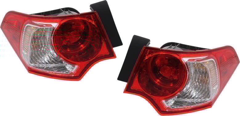Tail Light Assembly for 2009-2010 Acura TSX Sedan, Right (Passenger) and Left (Driver) Outer, Replacement Pair/Set