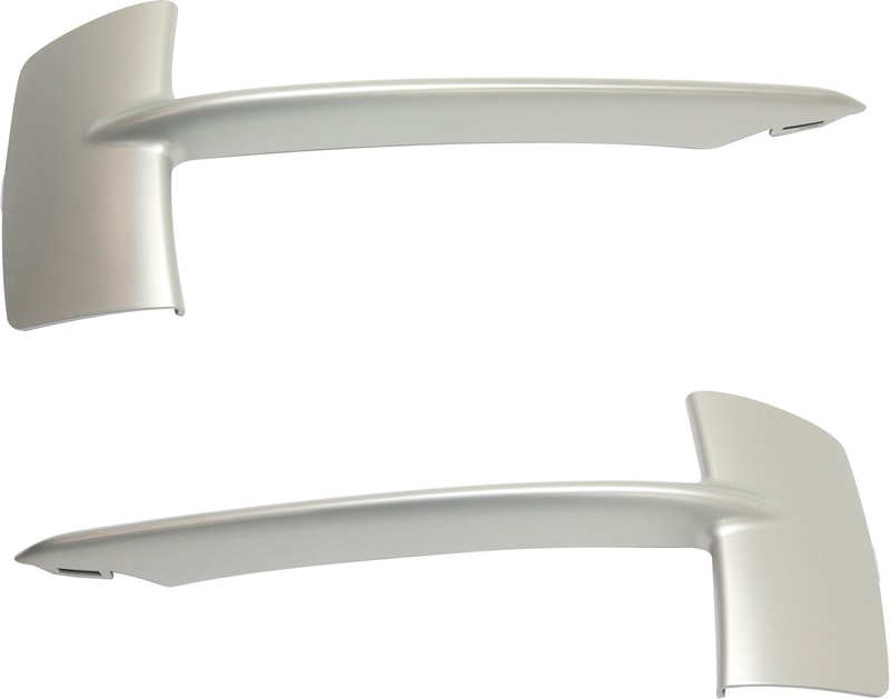 Front Bumper Molding Pair/Set for BMW X5 2014-2018, Right (Passenger) and Left (Driver), Grille Cover, Primed (Ready to Paint), without M Sport Line, Type 1, Standard Line Replacement