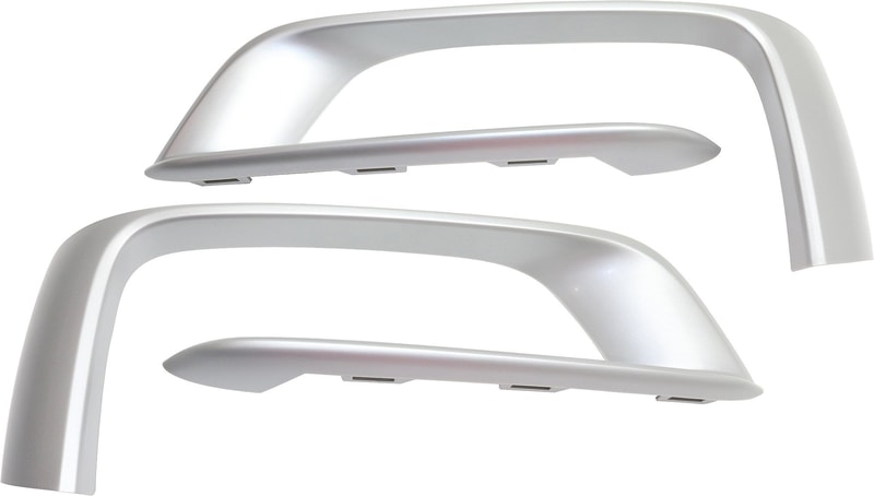 Front Bumper Molding Pair/Set for BMW X5 (2014-2018), Right (Passenger) and Left (Driver), Grille Cover, Primed (Ready to Paint), without M Sport Line, Type 2, xLine Replacement
