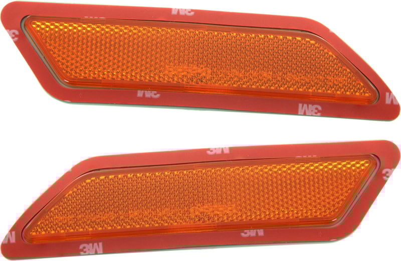 Front Bumper Reflector Light Pair/Set for BMW 3-Series Sedan 2012-2015, Includes Right (Passenger) and Left (Driver) Replacement - Fits Models: for 316i, 318i, 320i, 328i, 335i.