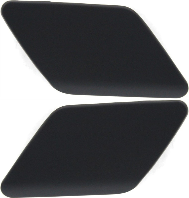 Headlight Washer Cover Pair/Set for BMW 3-Series 2012-2015, Right (Passenger) and Left (Driver), Primed (Ready to Paint), without M Sport Line, Sedan/Wagon Replacement Models: for 320i, 328i, 335i, 320d, 325d, 330d, 335d.
