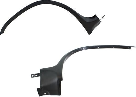 Front Wheel Opening Molding Pair/Set for BMW X5 2000-2006, Right (Passenger) and Left (Driver), Textured Black, w/o Running Boards, for 3.0L/4.4L Engine Replacement