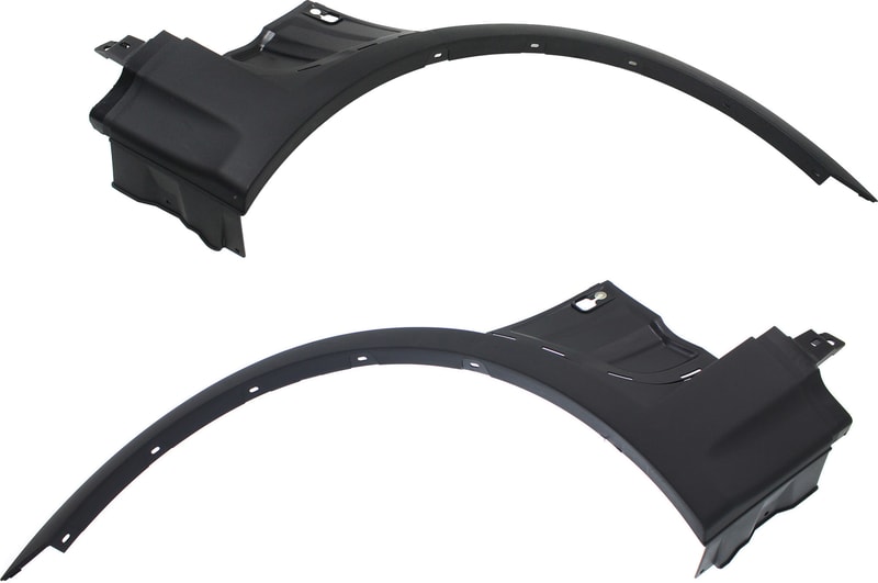 Front Wheel Opening Molding for BMW X3 2004-2006, Textured Black, Right (Passenger) and Left (Driver), without Aero Pair/Set Package, Replacement
