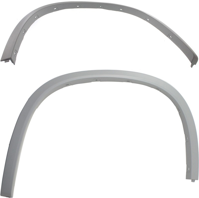 Front Wheel Opening Molding Pair/Set for BMW X1 2012-2015, Right (Passenger) and Left (Driver), Primed (Ready to Paint), with M Sport Line Package Replacement