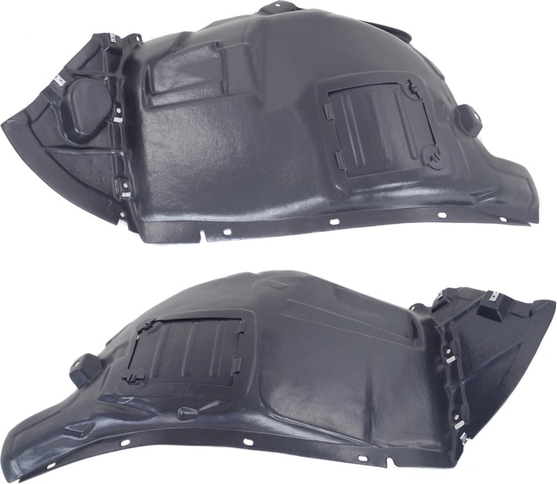 Front Fender Liner Pair/Set for BMW X1 xDrive28i Model, 2012-2015, Right (Passenger) and Left (Driver) Front Section Replacement