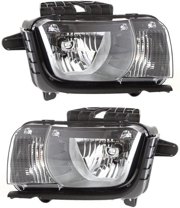 Headlight Assembly for 2010-2013 Chevrolet Camaro, Right (Passenger) and Left (Driver), Halogen Replacement Pair/Set