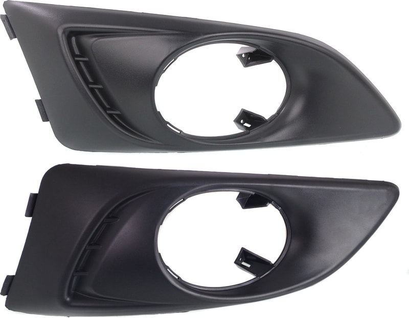 Front Fog Light Molding Pair/Set for 2012-2016 Chevrolet Sonic Hatchback/Sedan, Textured, Right (Passenger) and Left (Driver), Excludes RS Model - Replacement