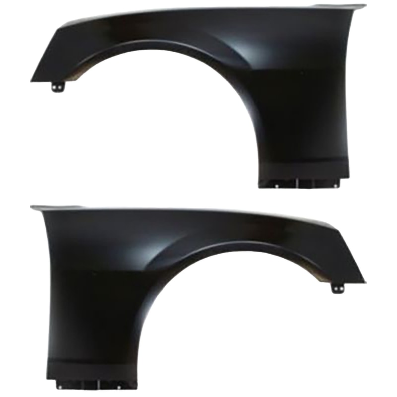 Front Fender Pair/Set for Chevrolet Camaro 2010-2015, Right (Passenger) and Left (Driver), Primed (Ready to Paint), without Molding Holes, Replacement