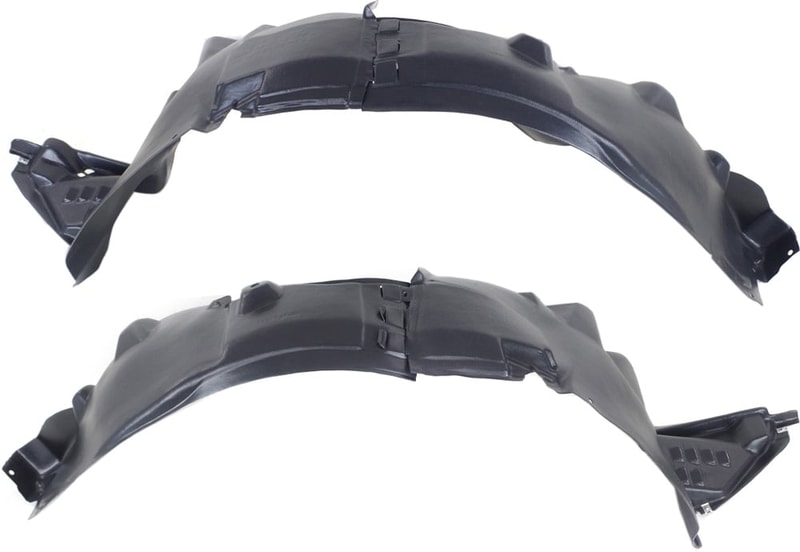 Front Fender Liner Pair/Set for 2013-2016 Sonic RS Model HB/Sedan (2014-2015), Right (Passenger) & Left (Driver), without Rear License Plate Frame, 2nd Design, Replacement