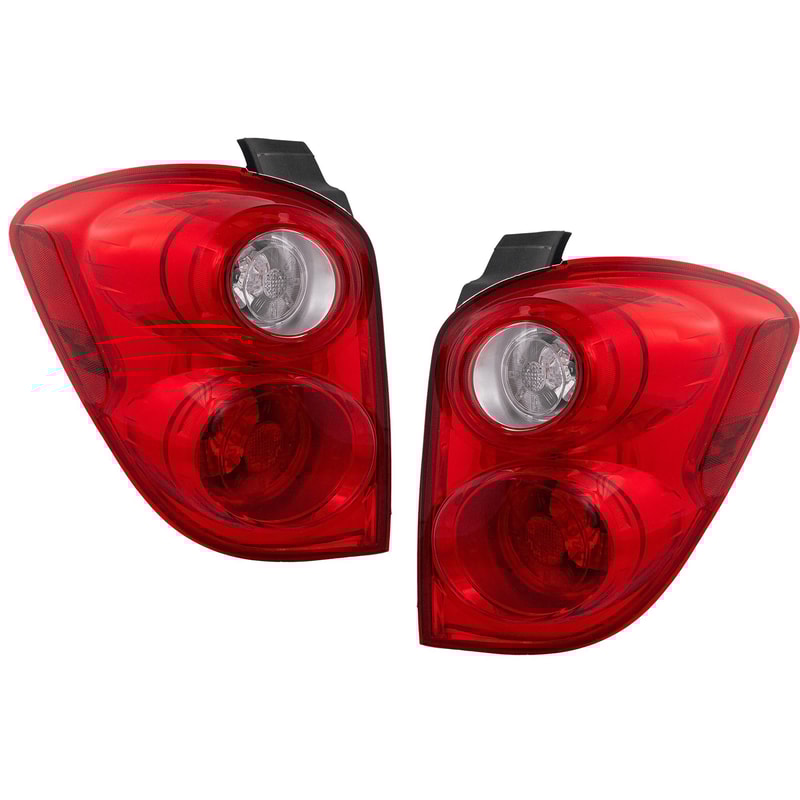 Tail Light Assembly for Chevrolet Equinox 2010-2015, Right (Passenger) and Left (Driver), Red and Clear Lens, Replacement Pair/Set