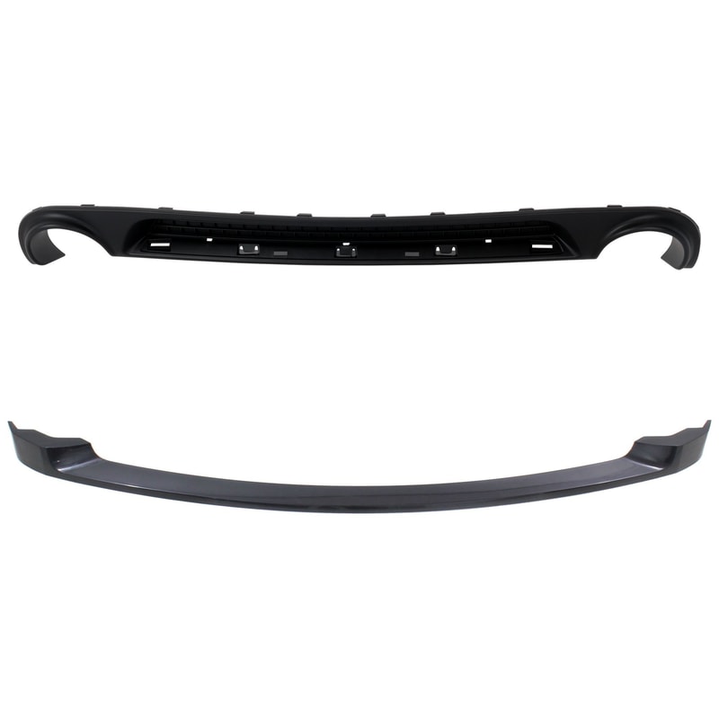 Upper and Lower Rear Bumper Molding Set for 2012-2014 Chrysler 300, Replacement