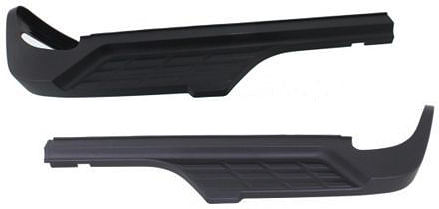 Rear Bumper Step Pad Pair/Set for Chevrolet Silverado/Sierra 2500 HD/3500 HD 2007-2014, Right (Passenger) & Left (Driver), Outer, Black, Single Rear Wheels, Excludes 2007 Classic, Replacement