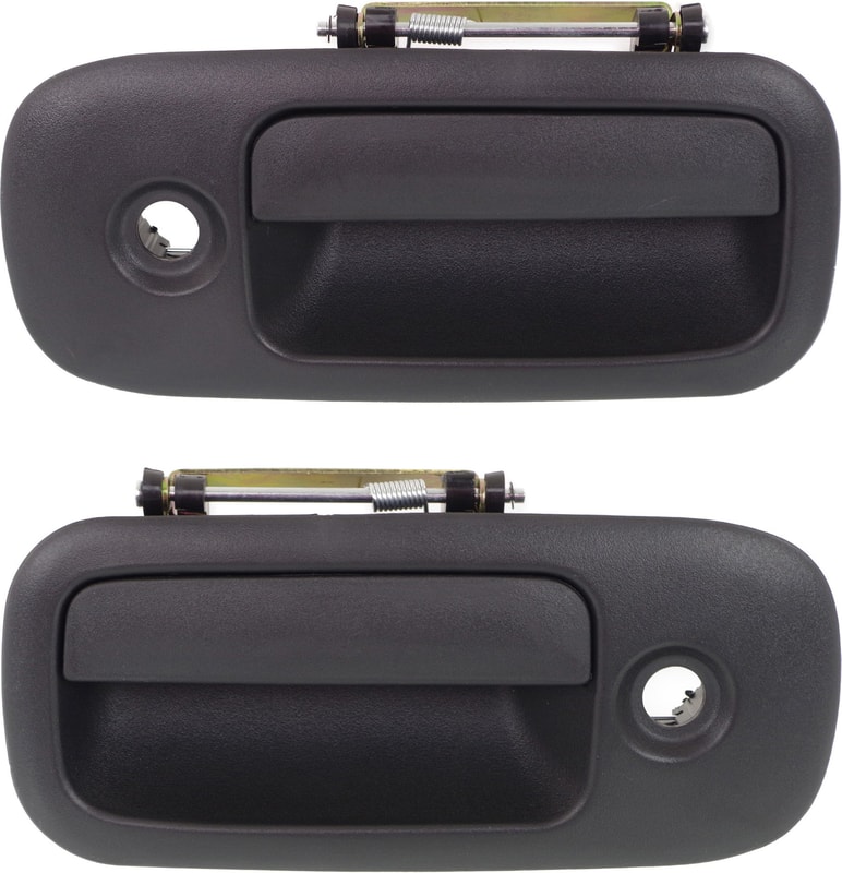 Front Door Handle Pair/Set for 2010-2023 GMC Savana, Chevrolet Express Van, Right (Passenger) and Left (Driver), Outside, Textured Black Replacement