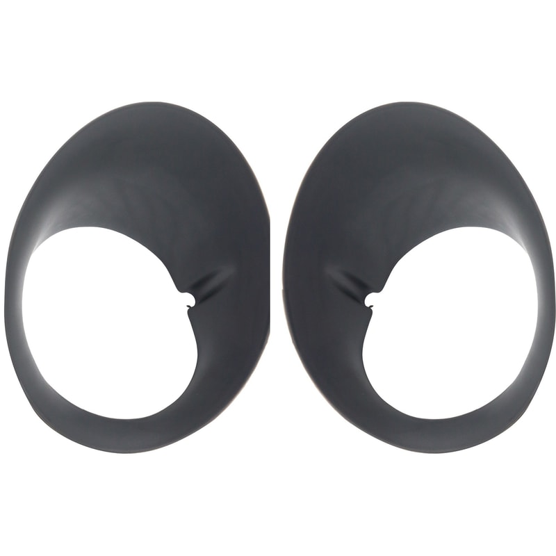 Front Fog Light Molding Pair/Set for Dodge Full Size Pickup 1500 (2002-2008) / 2500/3500 (2003-2009), Right (Passenger) and Left (Driver), Textured Replacement