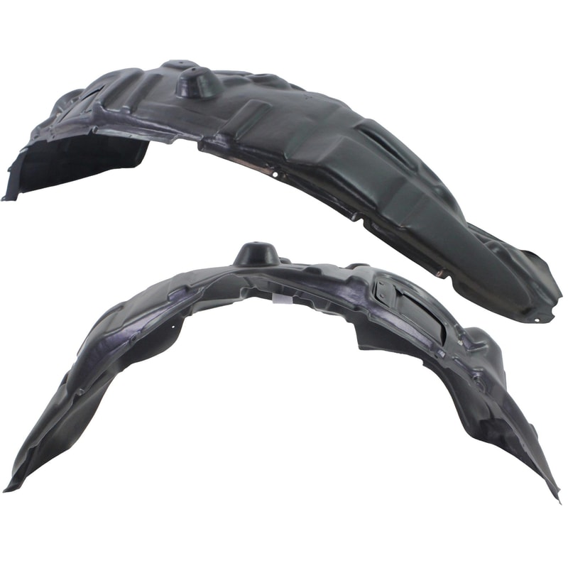 Front Fender Liner Pair/Set for Dodge RAM 1500 P/U 2009-2012, Right (Passenger) and Left (Driver), Rear Section, Standard Type, 2013-2022, w/ Alum Pad, Includes 2019-2022 1500 Classic - CAPA-Certified Replacement