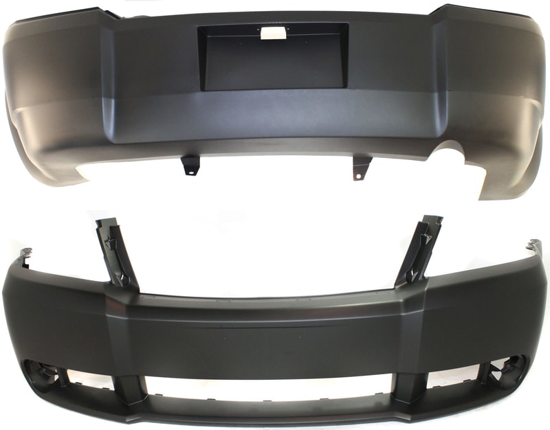 Front and Rear Bumper Cover Set for 2008-2010 Dodge Avenger, Primed (Ready to Paint), Replacement