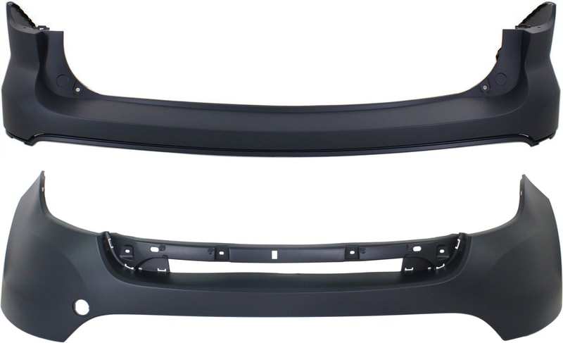 Front and Rear Upper Bumper Cover Set for Explorer 2011-2015, Primed (Ready to Paint), Excluding Limited Model, Replacement