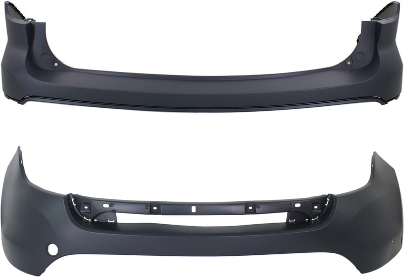 Front and Rear Bumper Cover Set for 2011-2015 Explorer, Upper, Primed (Ready to Paint), Limited Model, Replacement