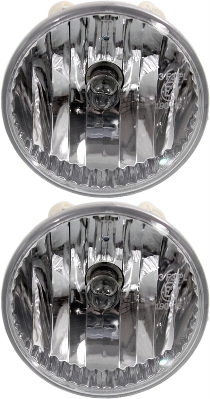 Front Fog Light Assembly Pair/Set for Ford Escape/Mustang (2007-2012), Explorer Sport Trac (2008-2010) - Includes Right (Passenger) and Left (Driver) Light - Replacement