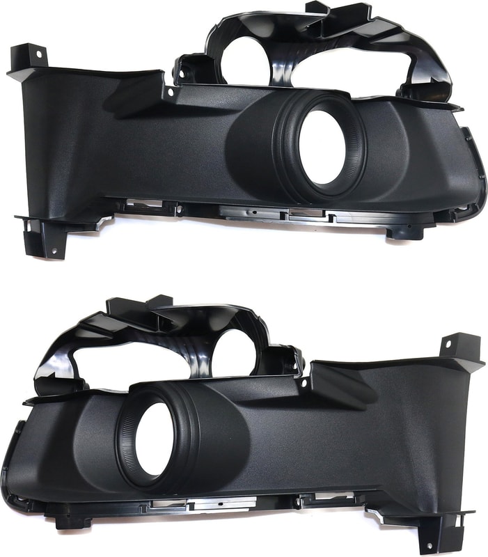 Front Fog Light Molding Pair/Set for 2015-2017 Ford Mustang, Right (Passenger) and Left (Driver), Paint to Match, Replacement