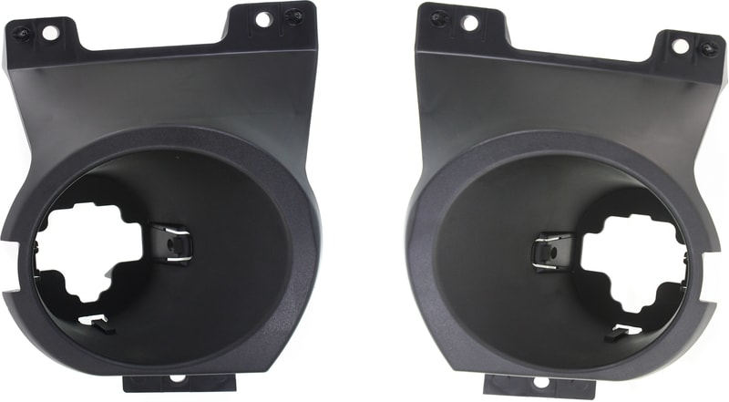 Fog Light Bracket Pair/Set for Ford F-150 2011-2014, Right (Passenger) and Left (Driver), Textured Black Replacement