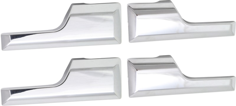 Front and Rear Interior Door Handle Lever Pair/Set for Ford Expedition/Navigator 2007-2017, Right (Passenger) and Left (Driver), All Chrome, Replacement