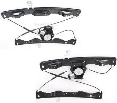 Front Window Regulator Pair/Set for Ford Explorer 2002-2008/Mercury Mountaineer 2002-2009, Right (Passenger), Power with Motor - Replacement
