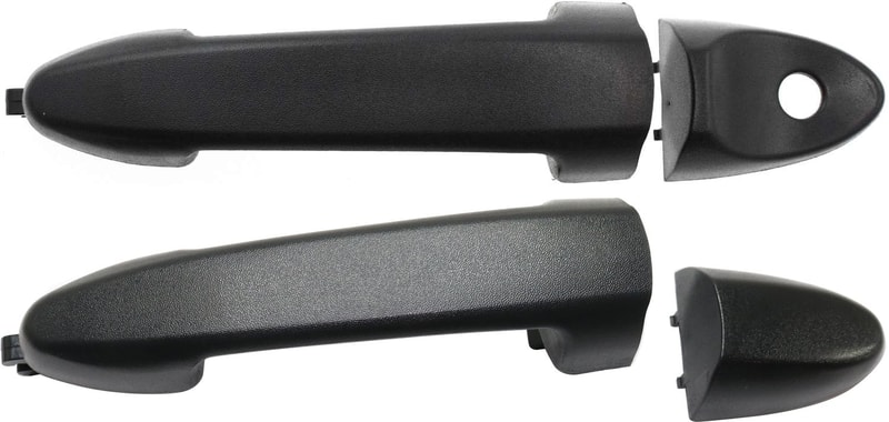 Front Door Handle Pair/Set for Ford Escape 2001-2012, Right (Passenger) and Left (Driver), Exterior, Textured Black Replacement