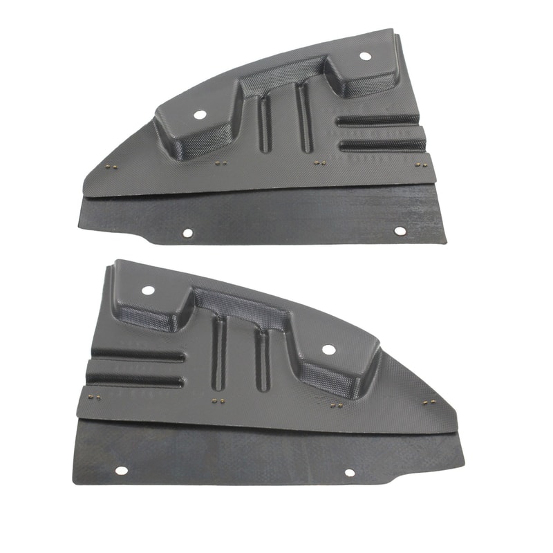 Engine Splash Shield Under Cover Pair/Set for GMC Sierra 2500 HD/3500 HD (2011-2014), Right (Passenger) and Left (Driver) Replacement