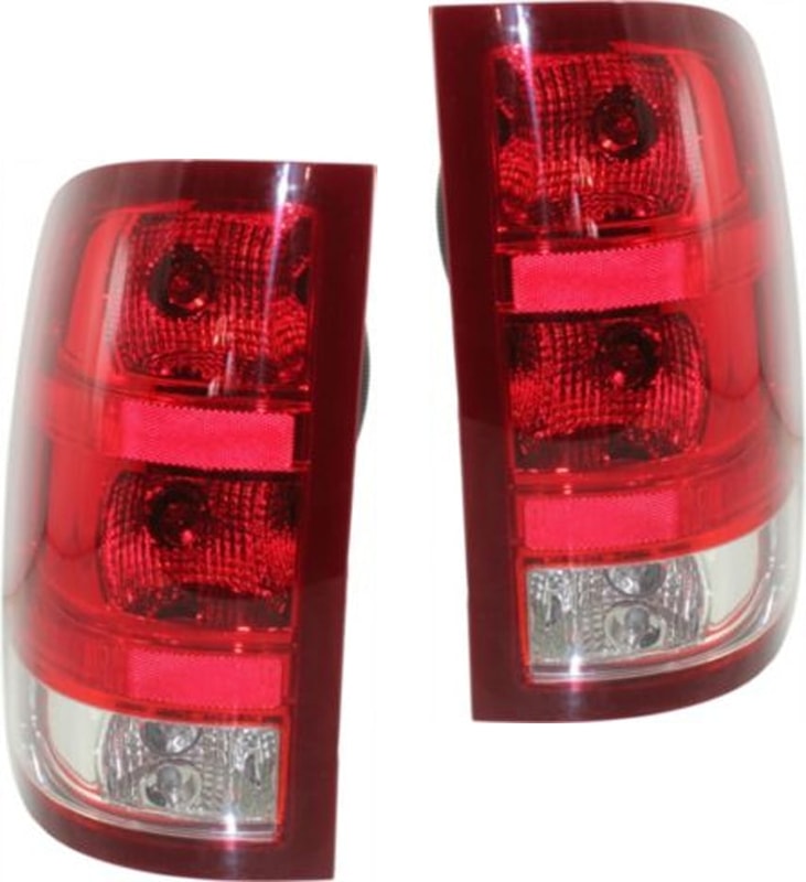 Tail Light Assembly Pair/Set for 2010-2012 Sierra, Includes Right (Passenger) and Left (Driver) Lights, Replacement
