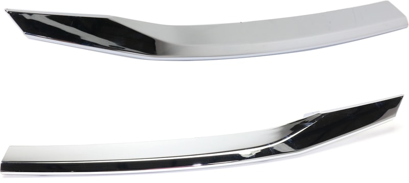 Upper Chrome Grille Molding Pair/Set for Honda CR-V 2015-2016, Right (Passenger) and Left (Driver), Replacement