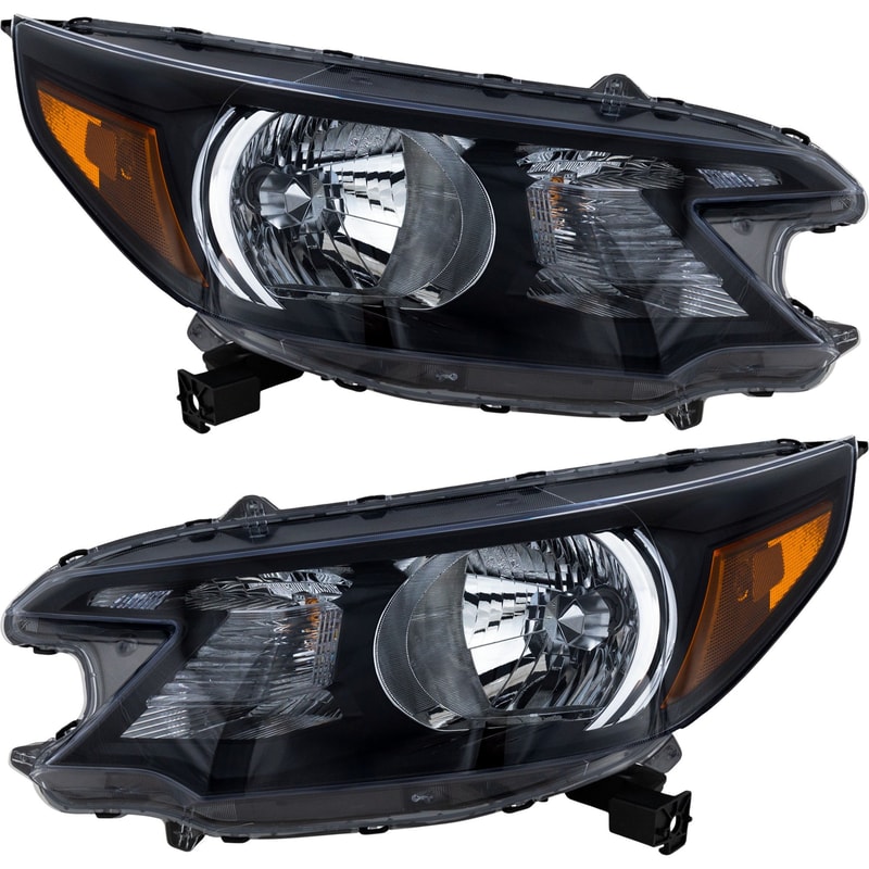 Headlight Assembly for Honda CR-V 2012-2014, Right (Passenger) and Left (Driver), Halogen, Replacement Pair/Set