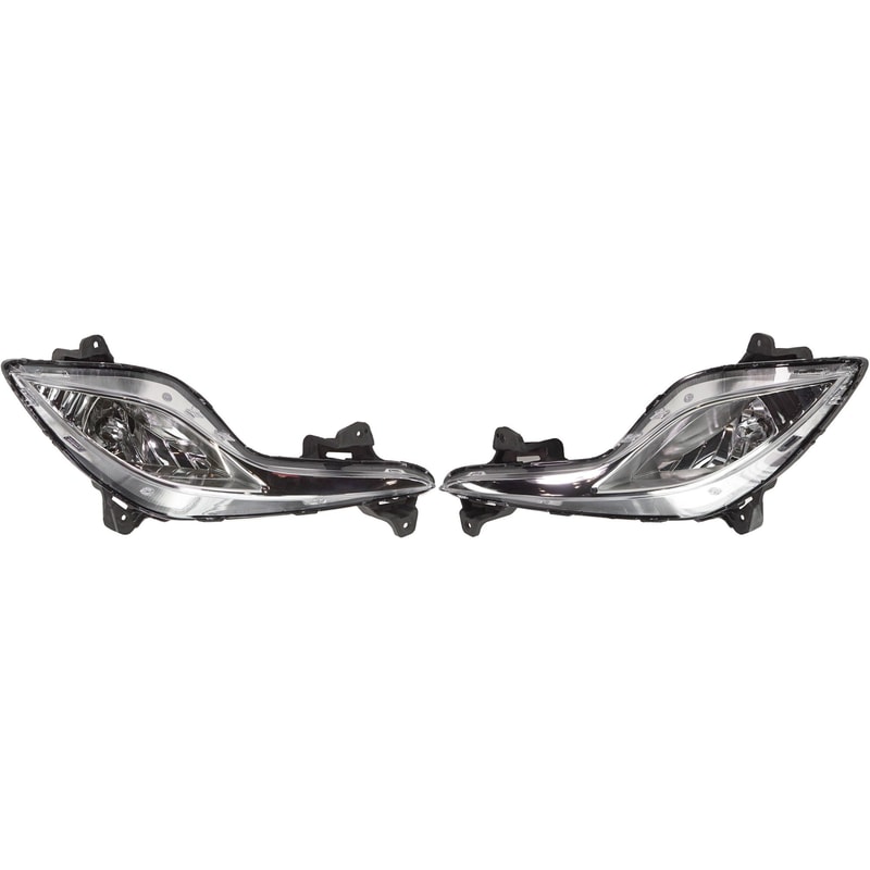 Front Fog Light Assembly Pair/Set for Hyundai Sonata 2011-2015, Right (Passenger) and Left (Driver), Suitable for Hybrid Model, Replacement