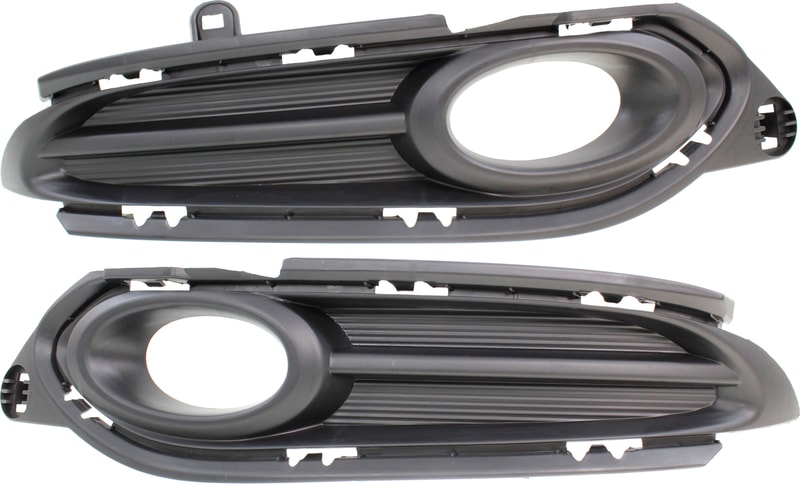 Front Fog Light Molding Pair/Set for Honda HR-V 2016-2018, Right (Passenger) and Left (Driver), Textured Black Replacement