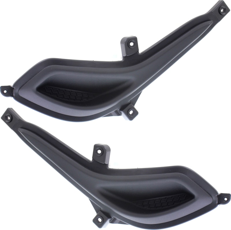 Fog Light Cover Pair/Set for Hyundai Accent 2012-2017, Right (Passenger) and Left (Driver), Dark Gray Replacement