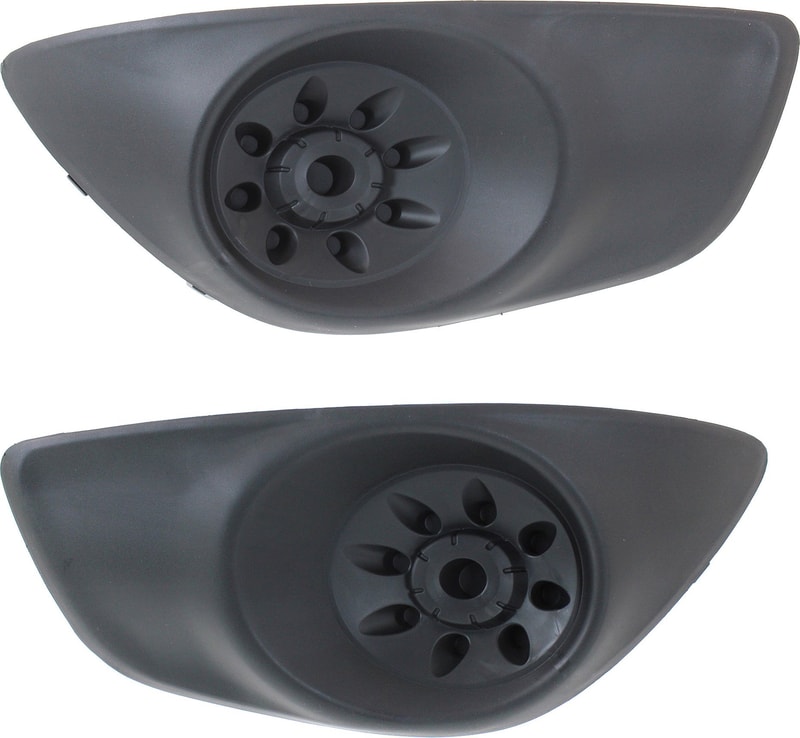 Fog Light Cover Pair/Set for Hyundai Santa Fe 2010-2012, Right (Passenger) and Left (Driver), Textured Black Replacement