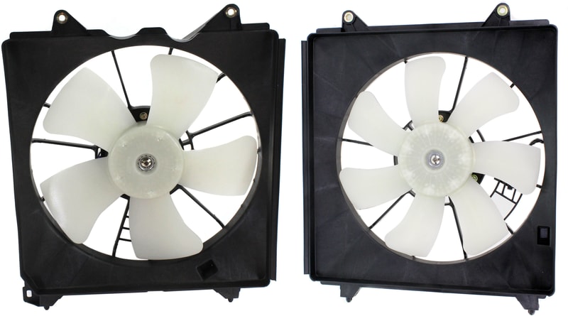 Cooling Fan Assembly Set for 2008-2012 Acura Accord, Set of 2 with Radiator Fan Assembly and Condenser Fan Assembly, Replacement Parts