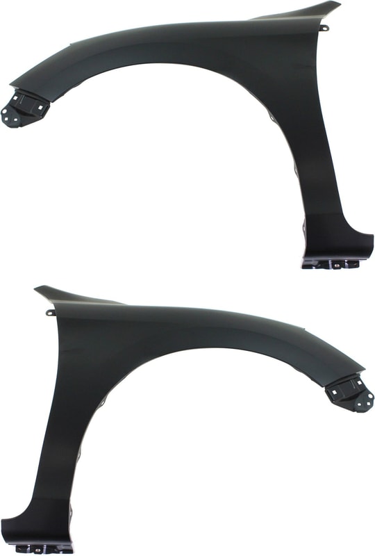 Front Fender Pair/Set for Honda Accord 2013-2017, Sedan, Steel, Right (Passenger) & Left (Driver), Primed (Ready to Paint), without Side Light Hole, Replacement