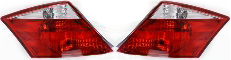 Tail Light Assembly Pair/Set for Honda Accord Coupe 2008-2010, Includes Right (Passenger) and Left (Driver) Side, Replacement