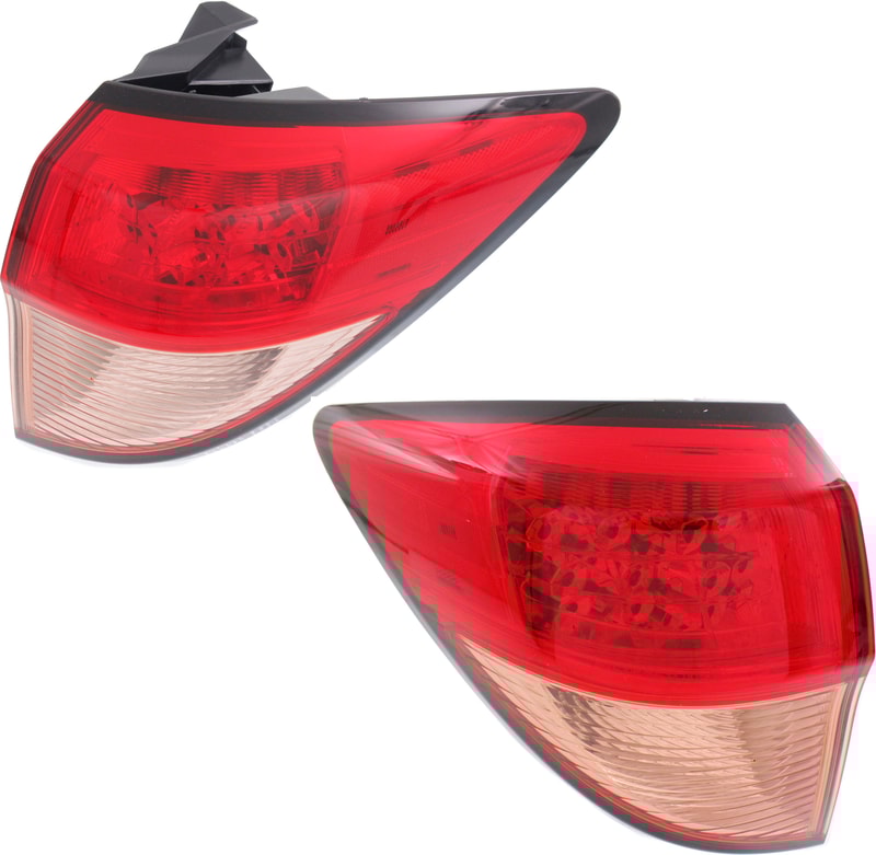 Tail Light Pair/Set for 2016-2018 Honda HR-V, Right (Passenger) and Left (Driver) Outer Lens and Housing Replacement