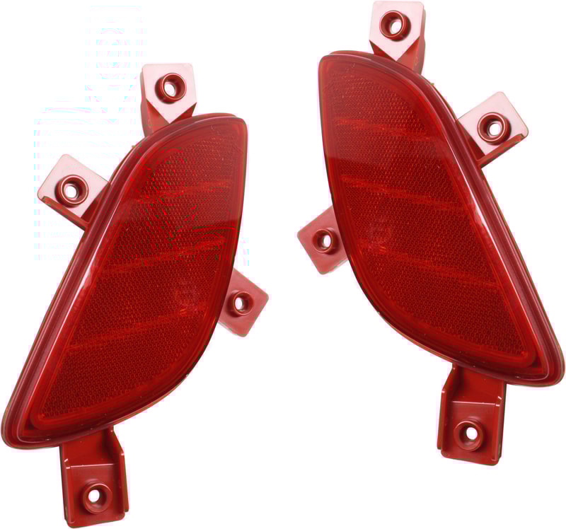 Rear Bumper Reflector Light Pair/Set for Hyundai Elantra GT 2013-2017, Includes Right (Passenger) and Left (Driver) Sides, Replacement