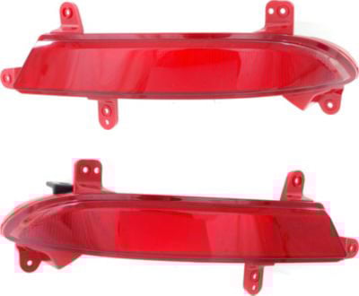 Rear Bumper Reflector Light Pair/Set for Hyundai Santa Fe 2013-2016, Right (Passenger) and Left (Driver), Replacement