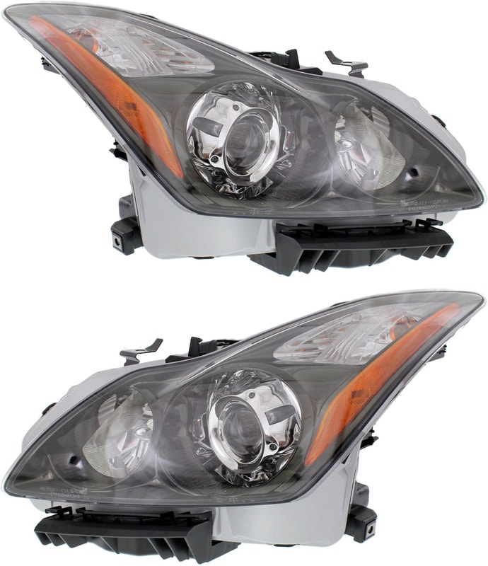 Headlight Assembly HID/Xenon Pair/Set for 2011-2013 Infiniti G37 and 2014-2015 Q60 Convertible/Coupe, Includes Right (Passenger) and Left (Driver) Sides with HID Pair/Set Replacement.