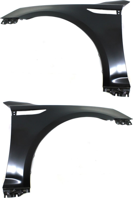Front Fender Pair/Set for KIA OPTIMA 2011-2016, Right (Passenger) and Left (Driver), Primed (Ready to Paint), Steel, Compatible with 2011-2015 Non-Hybrid/Hybrid Models, Replacement