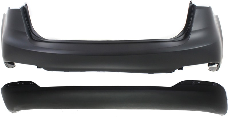 Rear Bumper Cover Set for KIA FORTE LX Model 2014-2016, Upper and Lower Cover Set, Replacement Parts