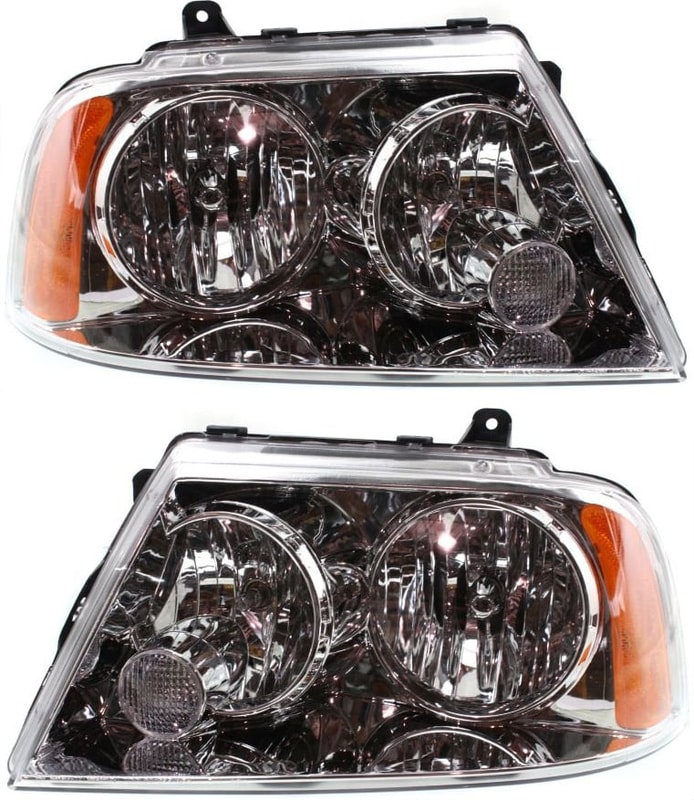 Headlight Assembly for Lincoln Navigator 2003-2006, Halogen, Right (Passenger) and Left (Driver) Side, Replacement Pair/Set