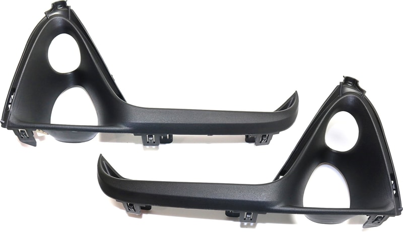 Front Fog Light Molding for Lexus RX350/RX450H (2016-2019) & RX350L (2018-2019), Right (Passenger) & Left (Driver), Textured with Cornering Lights, Replacement Pair/Set