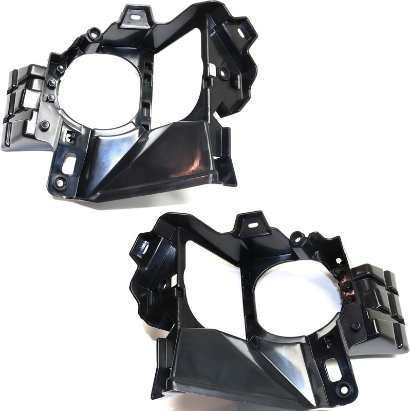 Fog Light Bracket Pair/Set for Lexus RX350/RX450h 2016-2019, Right (Passenger) and Left (Driver), Plastic Replacement